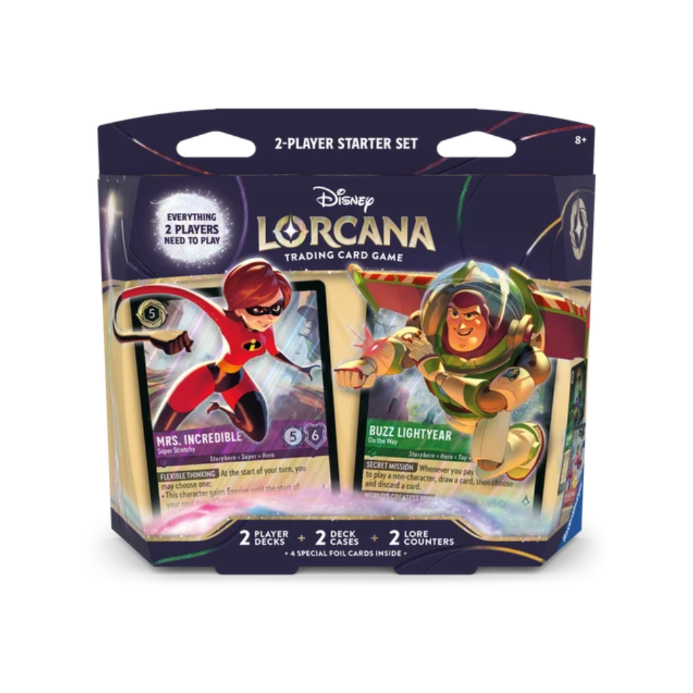 Disney Lorcana: 2-Player Starter Set – Mrs. Incredible & Buzz Lightyear